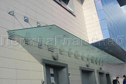 Стеклянные козырьки на вантах в Алматы. Готовые проекты ПерилаГлавСнаб - фото 15