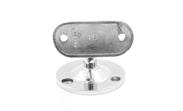 Пристенок с ложементом под Ø50.8 мм, вынос 70х45, Ø60х3 мм, литой, 25х45х2 мм, полированный, (AISI 316) k234-2 4 Пристенок с ложементом под Ø50.8 мм, вынос 70х45, Ø60х3 мм, литой, 25х45х2 мм, полированный, (AISI 316) k234-2 4