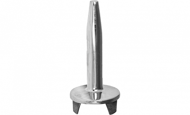 Наконечник палец (солдатик) на стойку Ø38.1 мм, без ложемента, литой, полированный, повышенной коррозионной стойкости, под сварку, облегченный, нержавеющий AISI 316, k034-3 4 Наконечник палец (солдатик) на стойку Ø38.1 мм, без ложемента, литой, полированный, повышенной коррозионной стойкости, под сварку, облегченный, нержавеющий AISI 316, k034-3 4