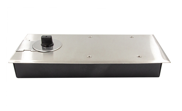 Доводчик для стеклянной двери до 80 кг EN3, напольный, 500 тыс. циклов, нержавеющая сталь AISI 304, шлифованная t183 SSS 7