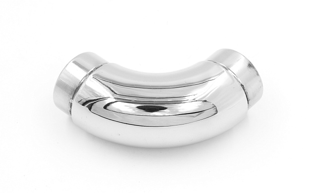 Отвод поручня под Ø38.1х110х1.5 мм, 90°, литой, полированный 600 Grit, с двумя установочными кольцами, (AISI 316) k059-4 3 Отвод поручня под Ø38.1х110х1.5 мм, 90°, литой, полированный 600 Grit, с двумя установочными кольцами, (AISI 316) k059-4 3