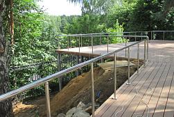 Ограждения и перила без ригелей из нержавеющей стали (без заполнения) в Алматы. Готовые проекты ПерилаГлавСнаб - фото 8