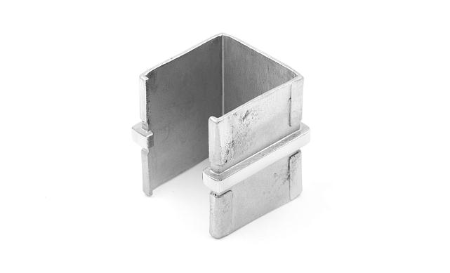 Соединитель для поручня с пазом 40х40 мм, полированный, (AISI 304) k545 4