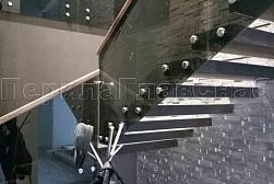 Стеклянные перила для лестниц в Алматы. Готовые проекты ПерилаГлавСнаб - фото 15