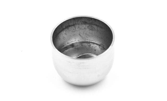 Наконечник штампованный (СПС) прямой 90° на трубу Ø25 мм, для поручня Ø38.1 мм, полированный, нержавеющий, AISI 304, 400Grit, k071-2 4