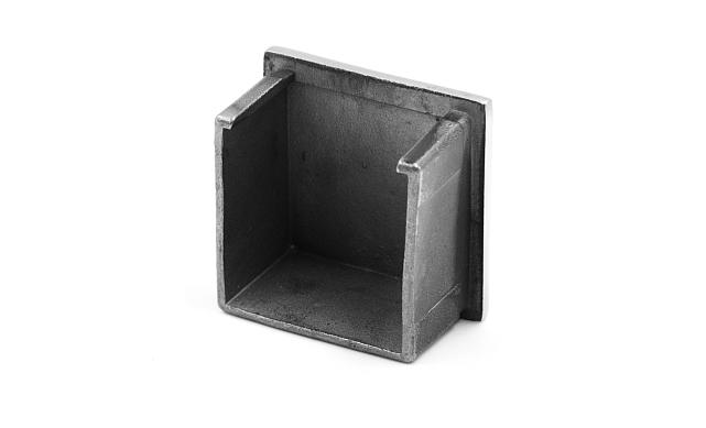 Заглушка для поручня с пазом 40x40 мм, полированная, хром (AISI 304) k547 5