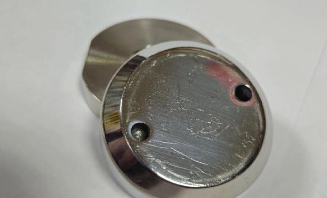 Комплект торцевого крепления несущего стекла, гайка-шайба Ø50х10х18 мм с внутренней резьбой М16(для оцинковки), полированный AISI 304, уценка k277-7-У 11