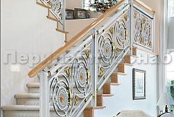 Латунные перила под золото в Алматы. Готовые проекты ПерилаГлавСнаб - фото 2