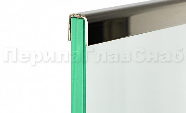 Профиль П-образный, L=2000 мм, t=1.5 мм, для стекла 10 мм, полир. (AISI 304) Ф-1146 3