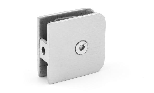 Коннектор для душевой стена-стекло 45х45 мм, нержавеющая сталь AISI 304, шлифованная t720 SSS 5