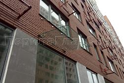 Стеклянные козырьки на вантах в Алматы. Готовые проекты ПерилаГлавСнаб - фото 5