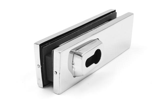 Замок угловой с круглым ригелем, вырез 14, нержавеющая сталь AISI 304, полированная t150-2 PSS 7