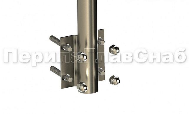 Готовая стойка Ø38,1 мм, с боковым крепежом и наконечником, высота 1150 мм, полированная (AISI 304) k704 6