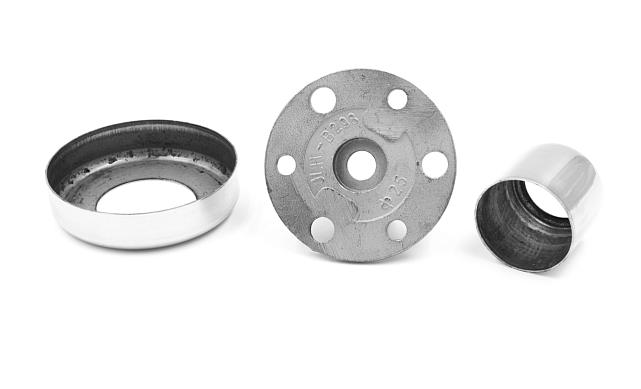 Цанга под трубу Ø25.4 мм, полированная #600, AISI 304, 3 отв. Ø7 мм, 3 отв. Ø9 мм, k343 5