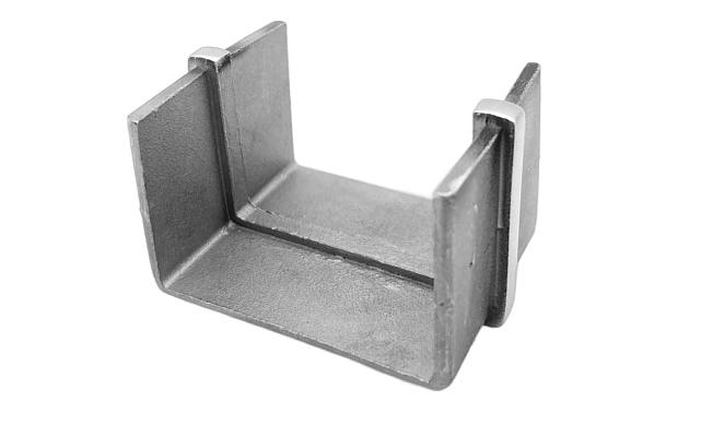 Соединитель для поручня с пазом 40х60 мм, шлифованный (AISI 304) Фk541-2 3