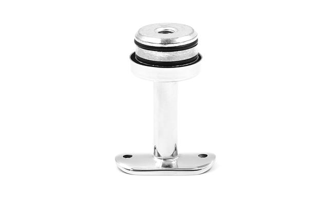 Наконечник палец с алюминиевой системой фиксации на стойке Ø38.1х1.5 мм, с не регулируемым ложементом 90° под поручень Ø50.8 мм, полированный, нержавеющий (AISI 304) k199 6