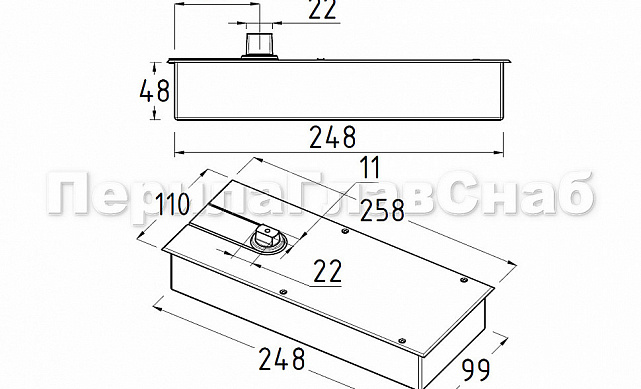 Доводчик для стеклянной двери напольный, шлифованный EN2 250 тыс. циклов 115гр (дверь 800мм  до 80 кг) t186 SSS 3
