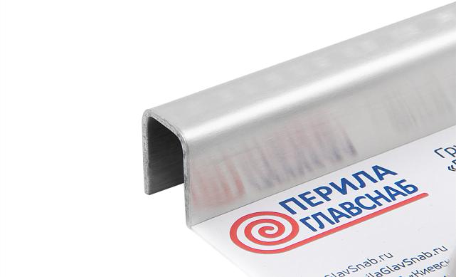 Профиль П-образный, L=2000 мм, t=1.5 мм, для стекла 10 мм, шлиф. (AISI 304) Ф-1147 5